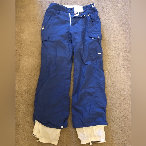 NWOT FourSquare Women’s Insulated Snow Pants Nylon Blue - Picture 1 of 7